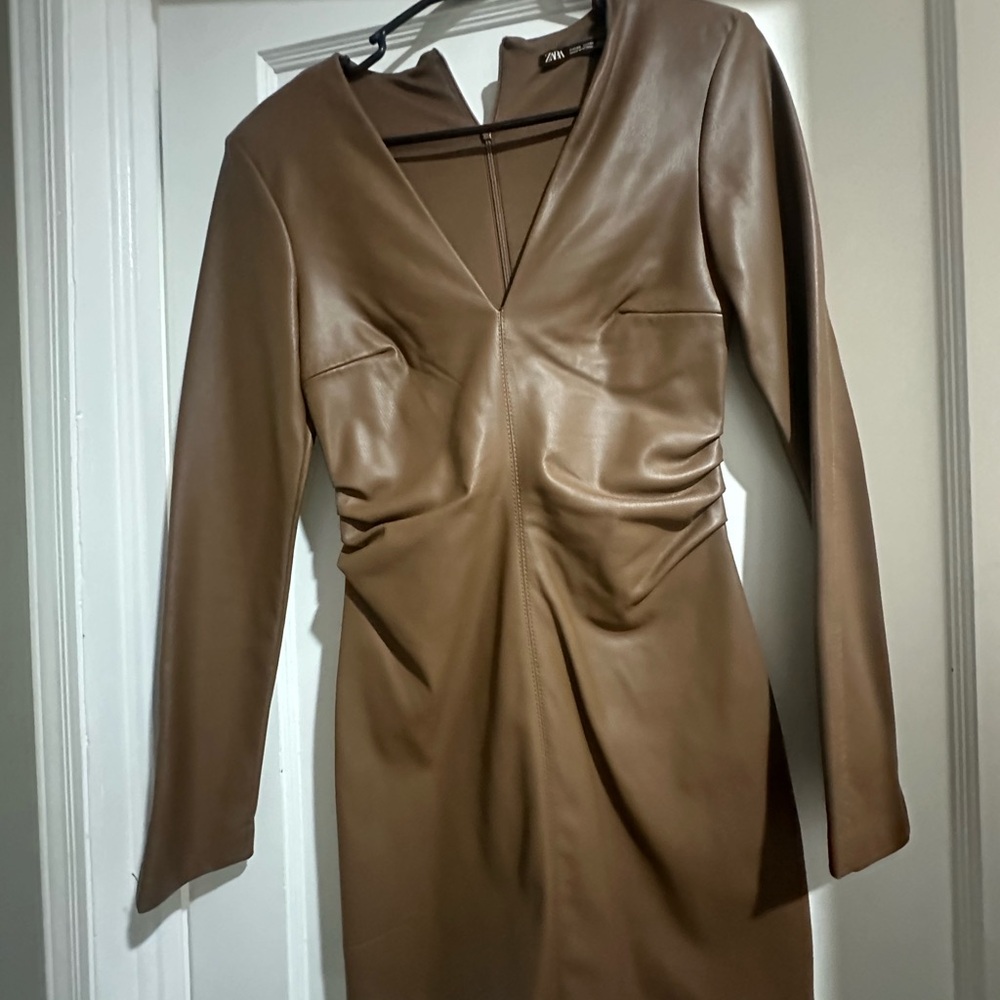 Zara Brown Mini Dress- LEADER DRESS